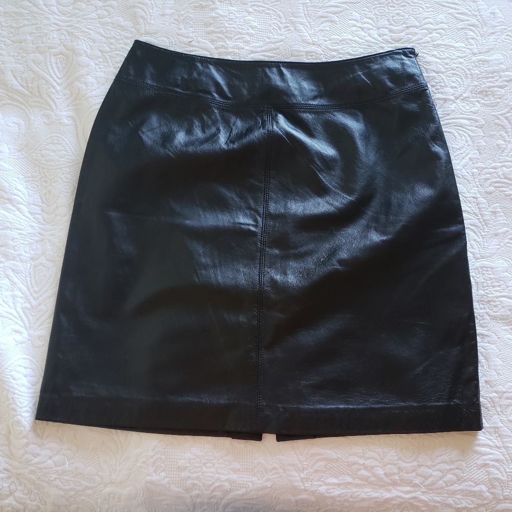 Leather Mini Skirt Jaclyn Smith ECU